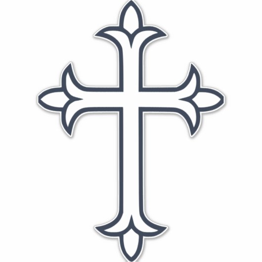 Sticker Croix chrétienne typique (Devant)
