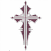 Sticker Croix chrétienne violette (Devant)