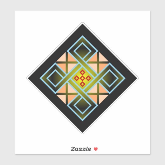 Sticker Croix de diamant (Feuille)