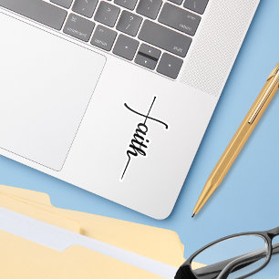 Sticker Croix de foi élégante