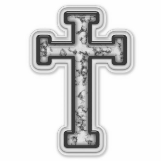 Sticker Croix de marbre (Devant)