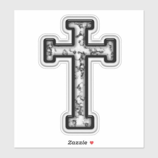 Sticker Croix de marbre (Feuille)
