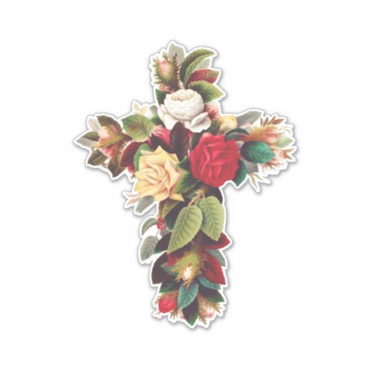 Sticker Croix de Rose (Devant)