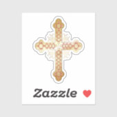 Sticker Croix d'or (Feuille)