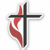 Sticker Croix Flamboyante (Recto)