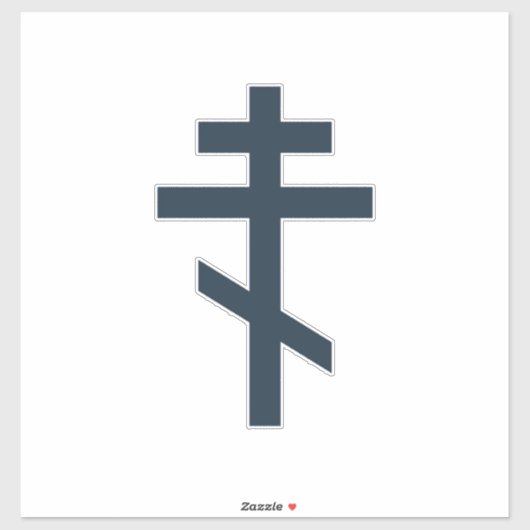 Sticker Croix orthodoxe à huit pointes, art dévotionnel sa (Feuille)