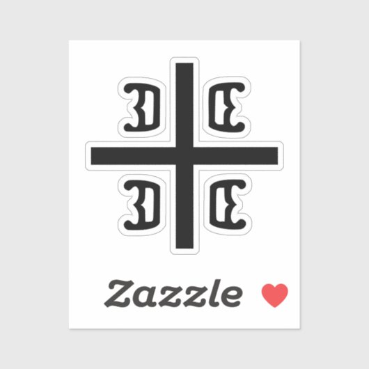 Sticker Croix serbe (Feuille)