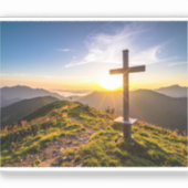 Sticker Croix sur colline (Recto)