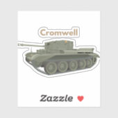 Sticker Cromwell 2ÈME GUERRE MONDIALE British Tank (Feuille)