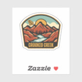 Sticker Crooked Creek, Géorgie (Feuille)