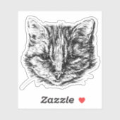 Sticker Croquis de chat Tabby (Feuille)