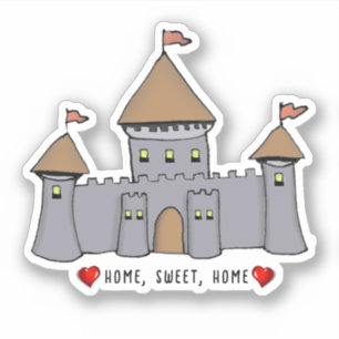 Sticker Croquis de Château de Conte de Fées