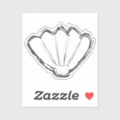 Sticker Croquis de coquillage (Feuille)