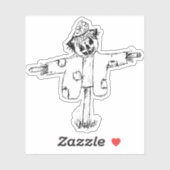 Sticker Croquis de l'Épouvantail (Feuille)