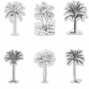 Sticker Croquis de palmiers vintages