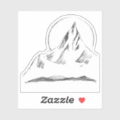 Sticker Croquis Mountain Peaks (Feuille)