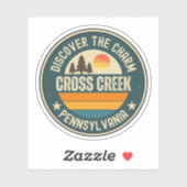 Sticker Cross Creek, Pennsylvanie (Feuille)