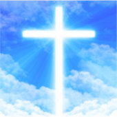 Sticker Cross of Light Jesus Christ Customizable Christian (Devant)
