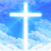 Sticker Cross of Light Jesus Christ Customizable Christian (Devant)