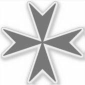 Sticker Cross Of Malta (grey) (Devant)