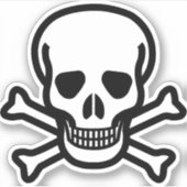 Sticker cross skull danger crossbonds (Devant)