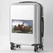 Sticker Crossing Delaware 1776 : Général George Washington (Sur valise)