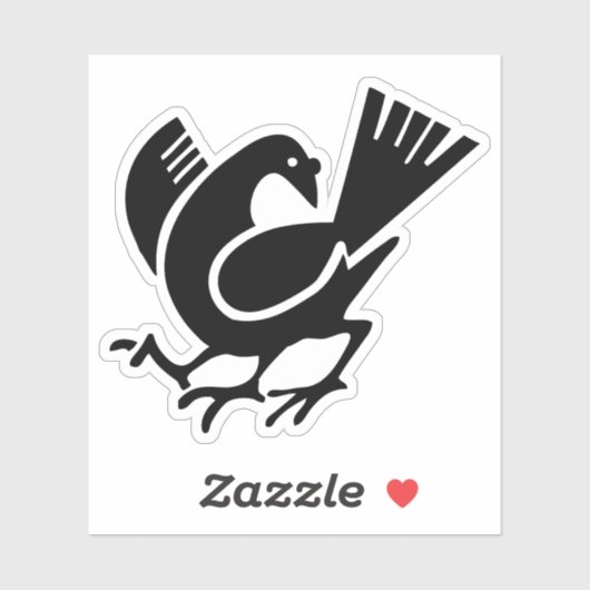 Sticker Crow à trois pattes (Feuille)