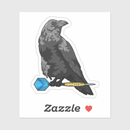 Sticker Crow at Darts (Feuille)