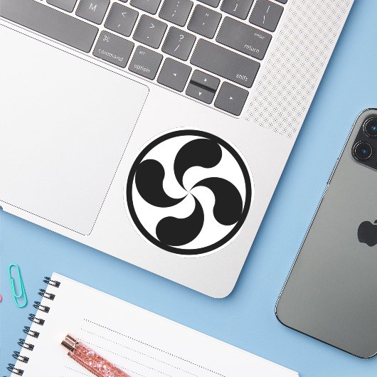 Sticker Crox Basque (Laptop met iPhone)