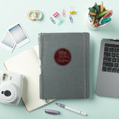 Sticker Croyez en l'étonnement de Noël Lettering Round (Couverture iPad)