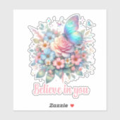 STICKER CROYEZ EN VOUS, AFFIRMATION QUOTIDIENNE POSITIVE (Feuille)