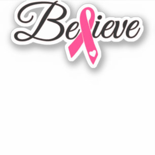 Sticker Croyez Pink Ribbon Sensibilisation au cancer du se