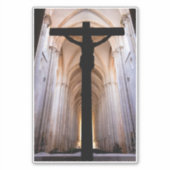Sticker Crucifix avec Jésus-Christ. Abbaye gothique d'Alco (Devant)