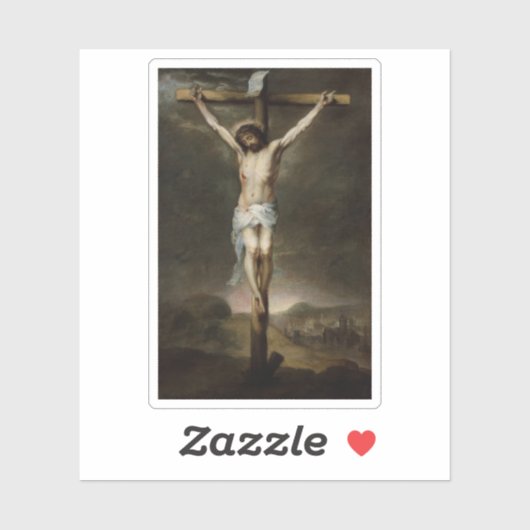Sticker Crucifixion de Jésus Vinyl Decal (Feuille)