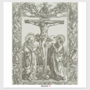 Sticker Crucifixion médiévale de Jésus-Christ