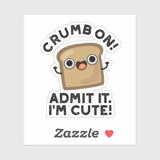 Sticker Crumb On Admit It I'm Funny Pain Pun (Feuille)