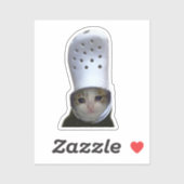 Sticker Crying Cat Croc Hat Meme (Feuille)