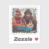 Sticker “Cryptid Photo Op” Cheesy Chicken Vinyl (Feuille)