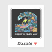 Sticker Crypto de surf (Feuille)