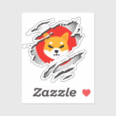 Sticker Crypto SHIBA INU - SHIBA INU Crypto SHIB (Feuille)