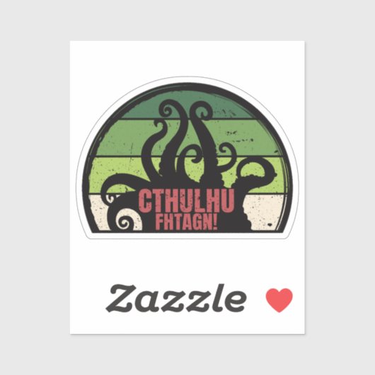 Sticker Cthulhu Fhtagn Vintage (Feuille)