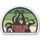 Sticker Cthulhu Fhtagn Vintage (Recto)