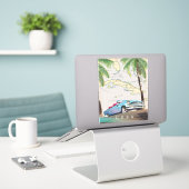 Sticker Cuba (Ordinateur portable sur le bureau)