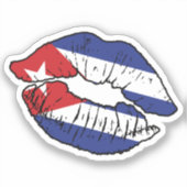Sticker Cuba Drapeau d'amour cubain (Recto)