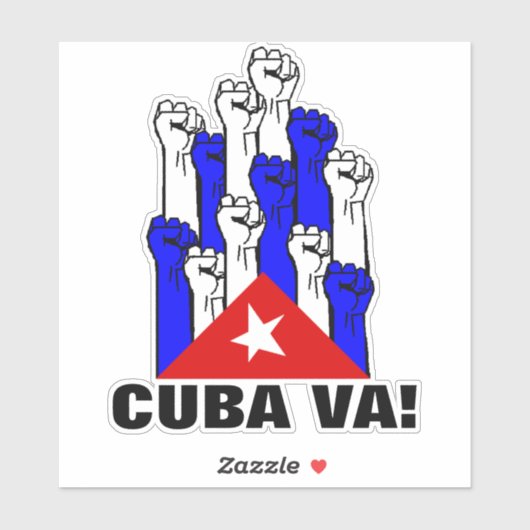 STICKER CUBA VA ! (Feuille)