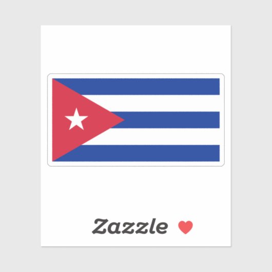 Sticker Cubaanse vlag (Vel)