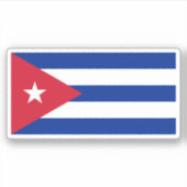 Sticker Cubaanse vlag (Voorkant)