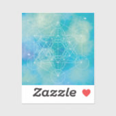 Sticker Cube de Métatron Géométrie sacrée (Feuille)