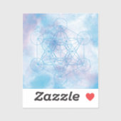 Sticker Cube de Métatron Géométrie sacrée (Feuille)