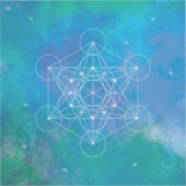 Sticker Cube de Metatron Géométrie Sacrée (Recto)